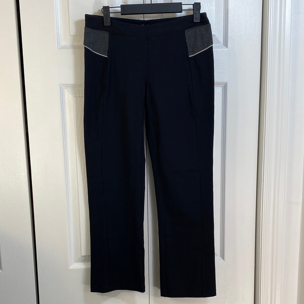 2 for $25 - Hyba Athletic Wear, Black Yoga Pants w Reflective Strip, M